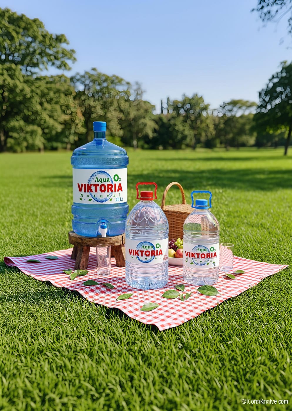 Fuente natural de agua entre la vegetación
